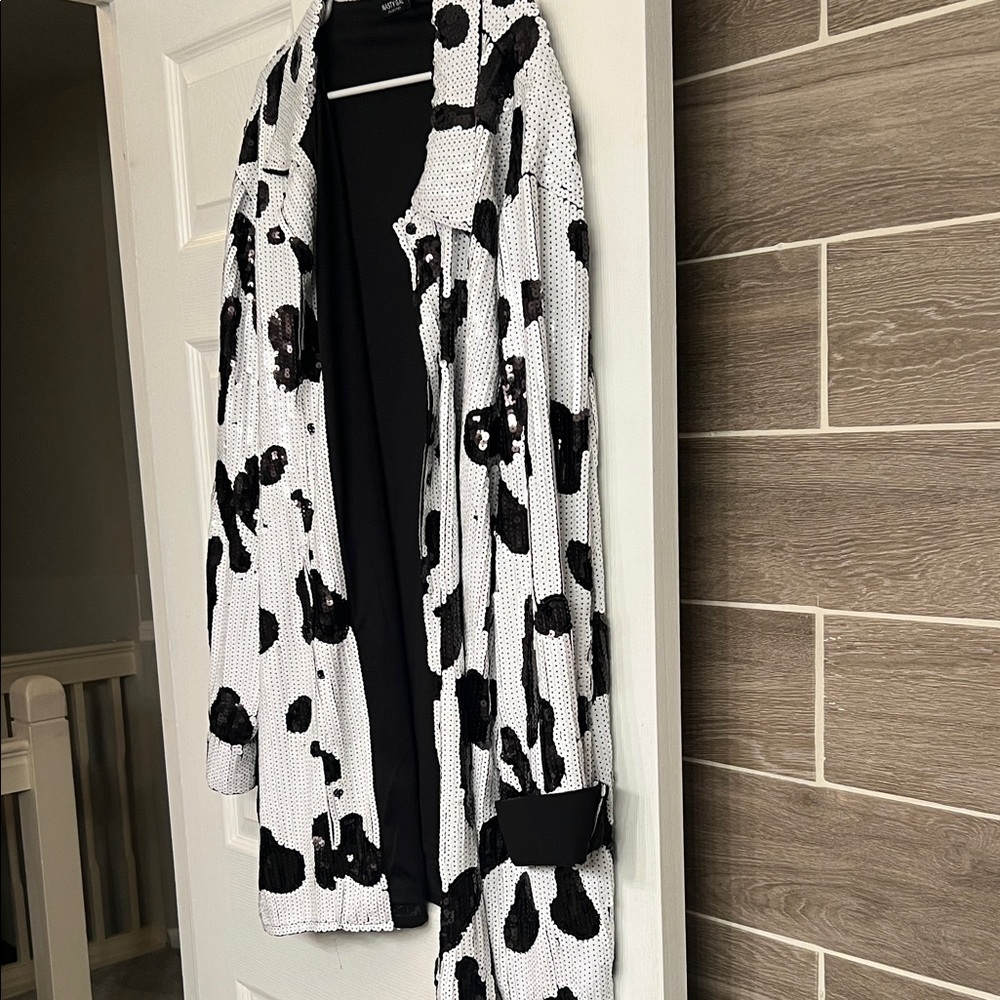 Nasty Gal Sequin Polka Dot Jacket